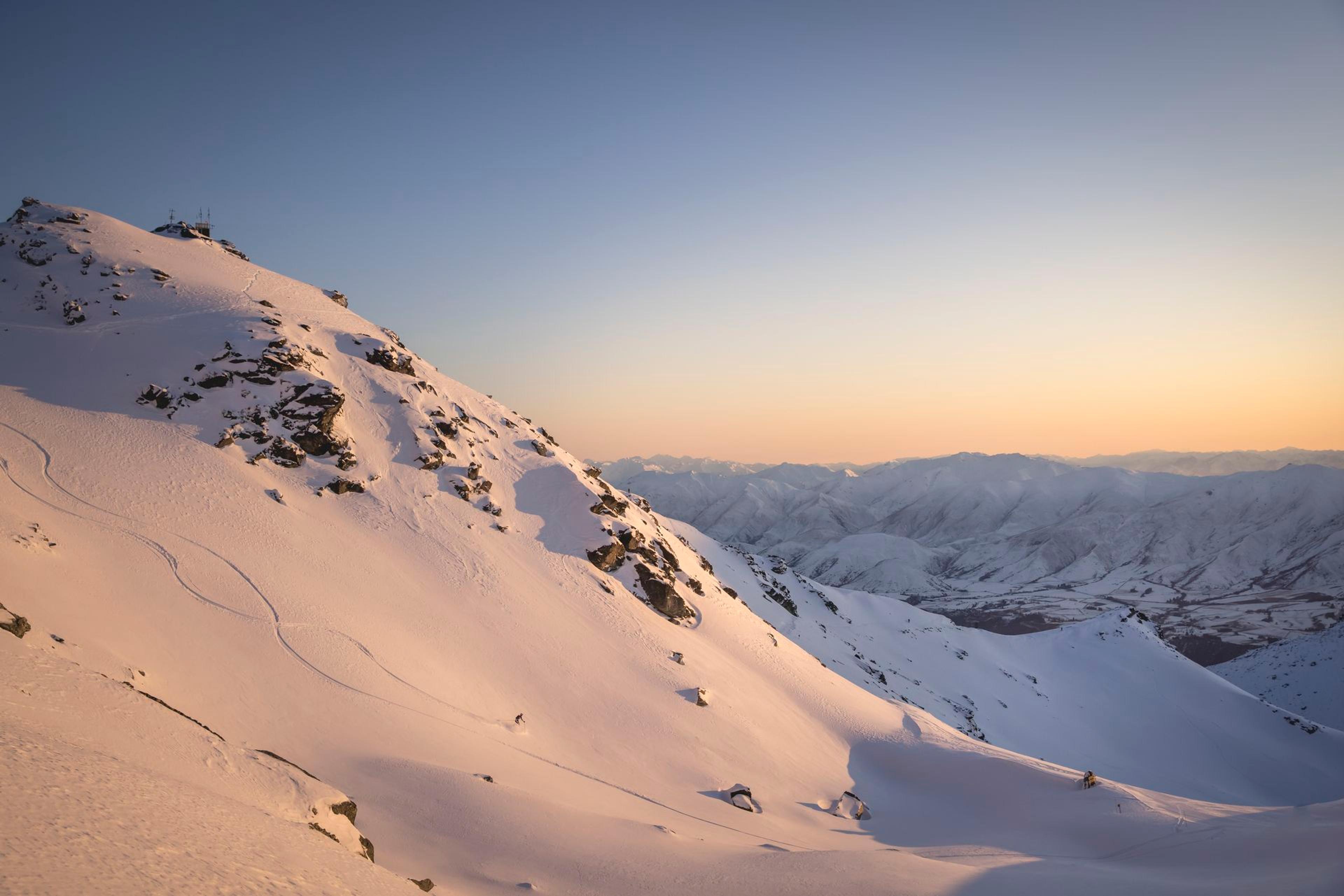 Mountain at sun set