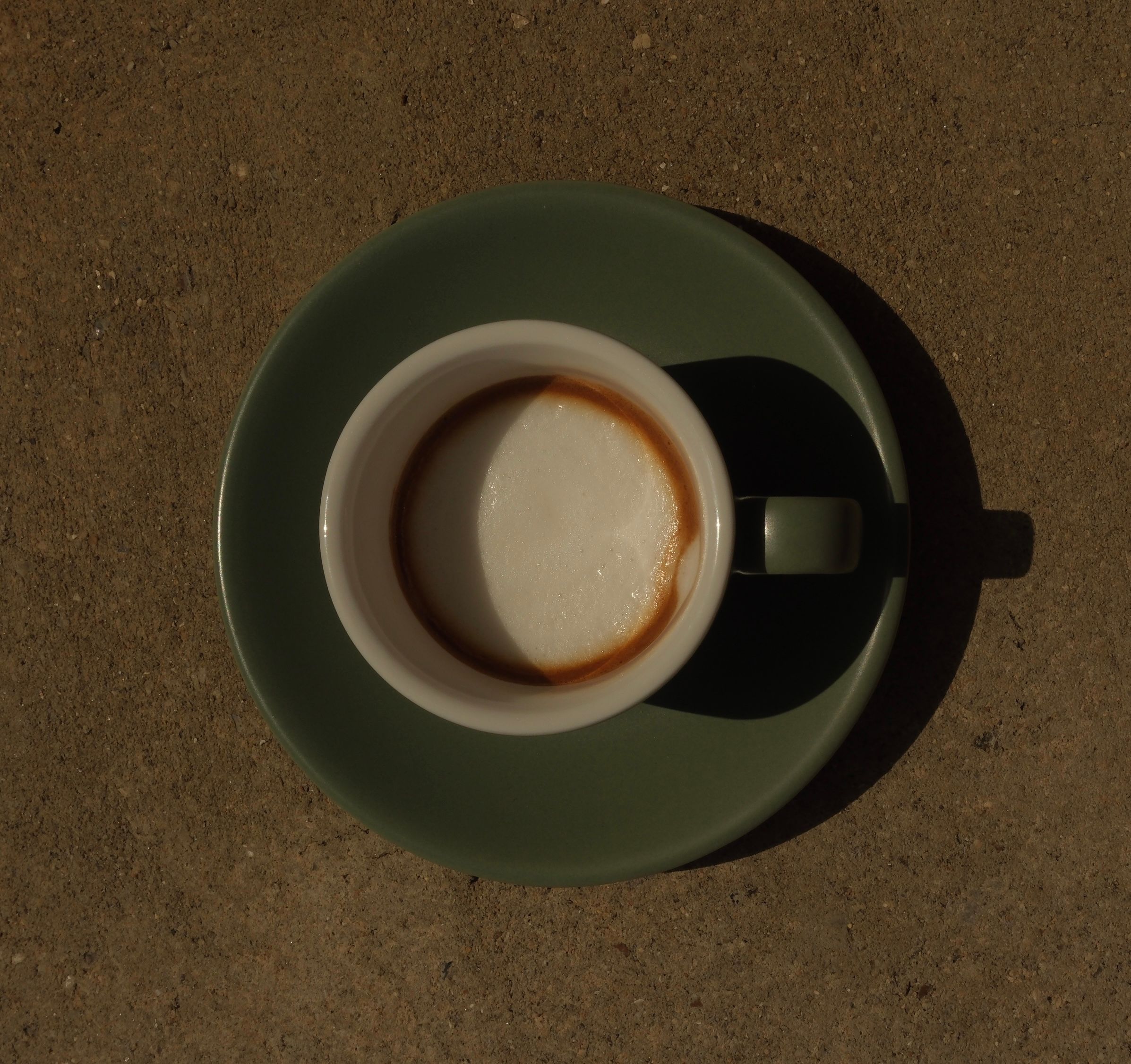 A macchiato coffee in a cup