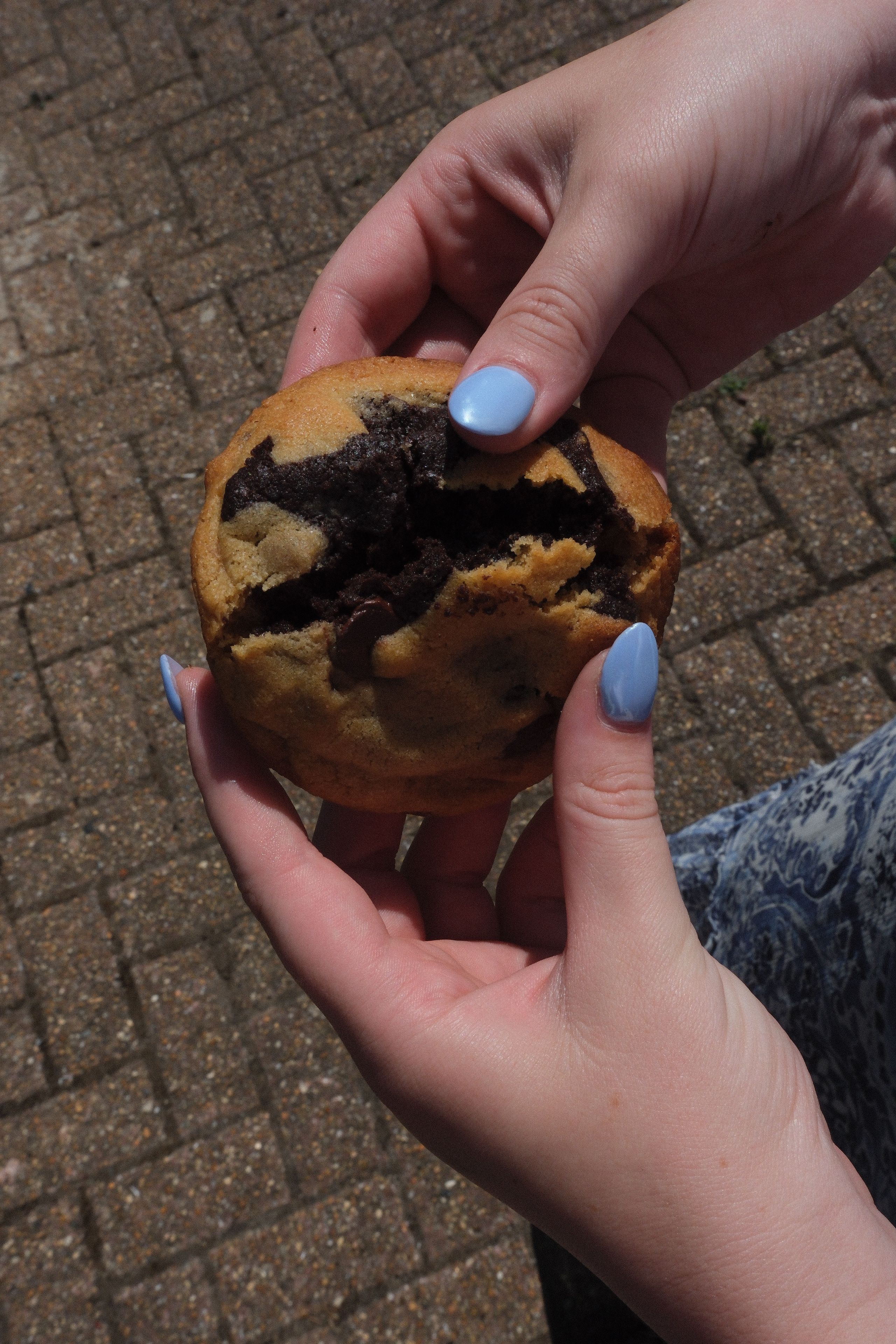 cookie and brownie mixed together