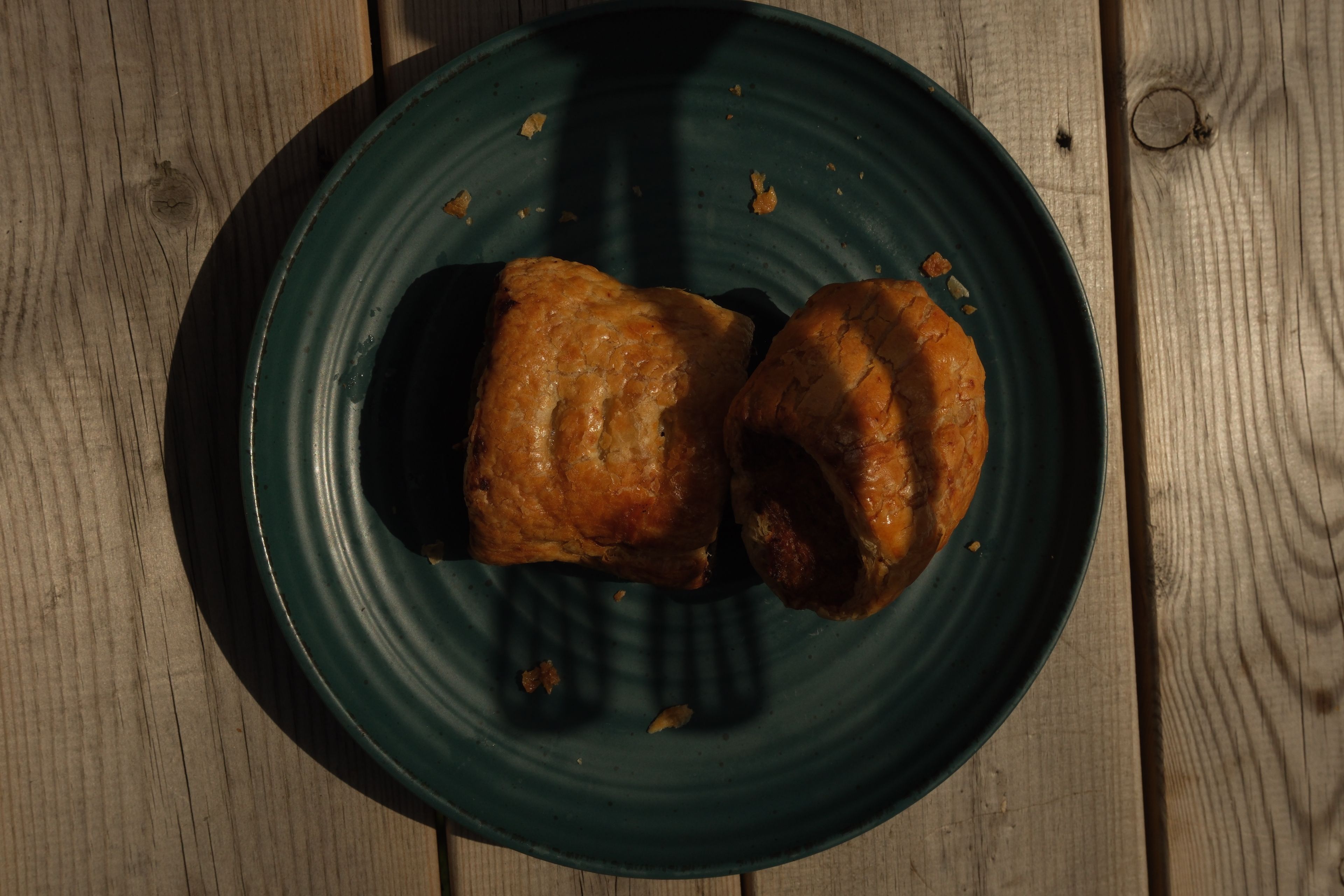 A homemade sweet chilli sausage roll