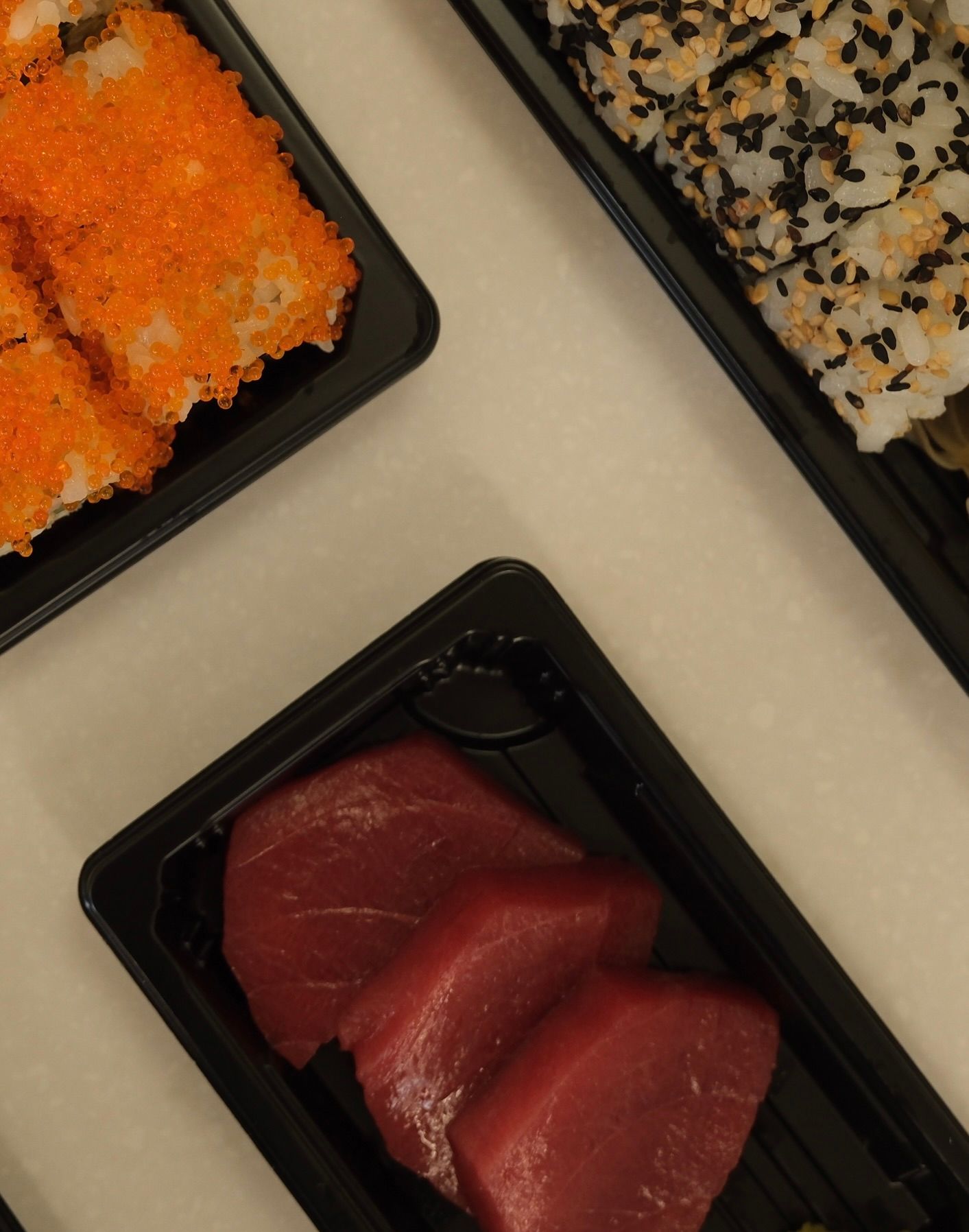 sliced raw fish served with wasabi and ginger