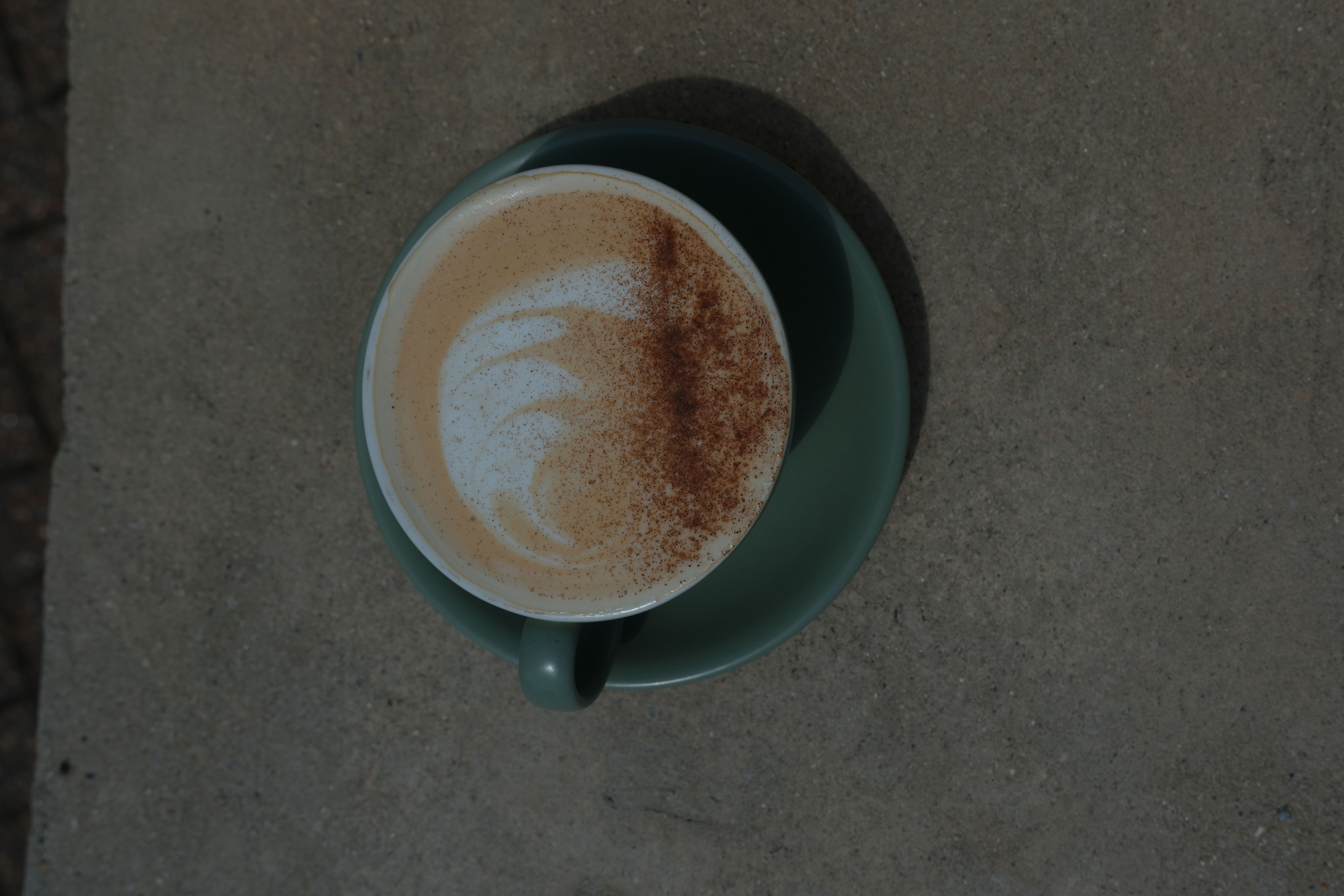 A spiced chai latte in a cup