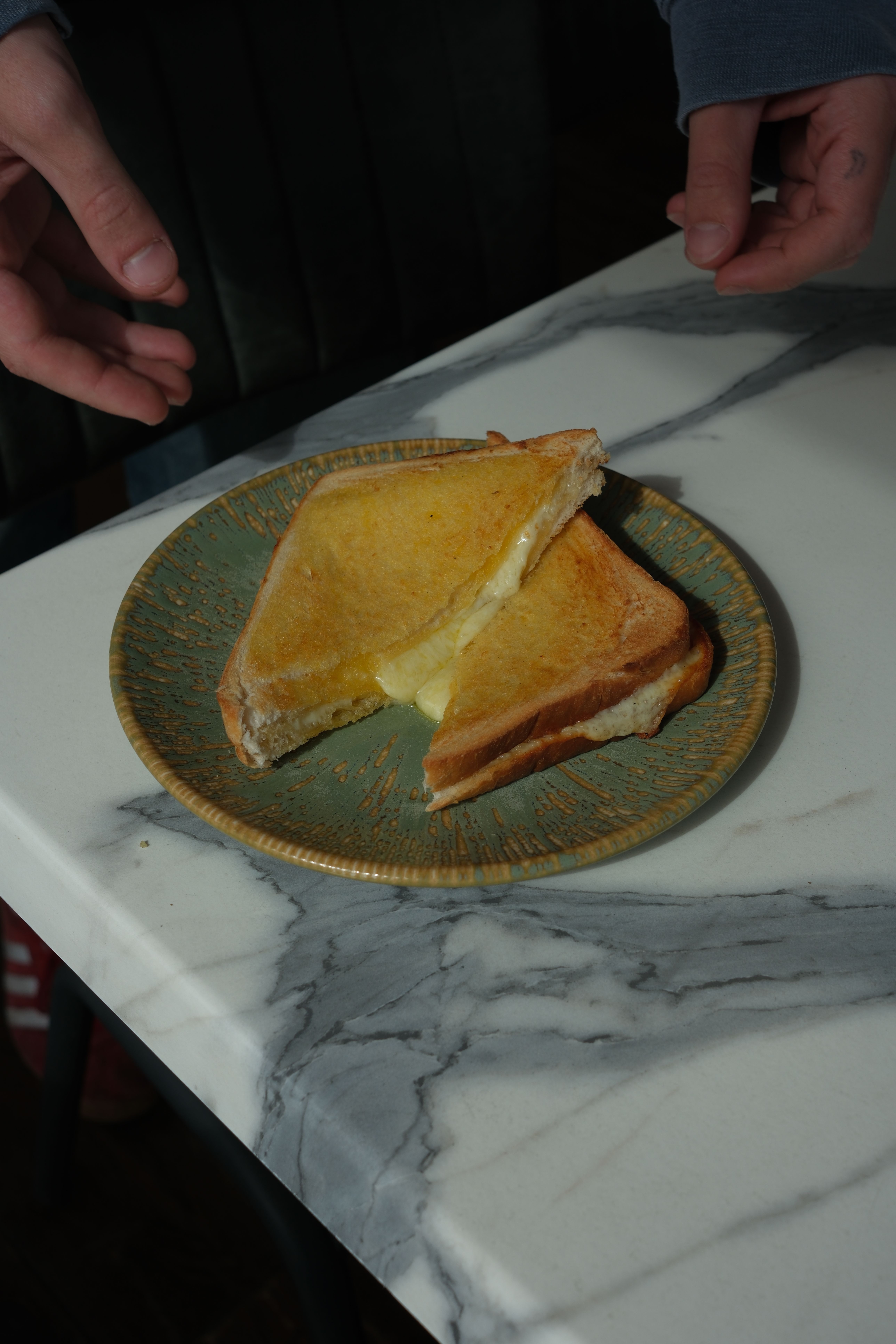 A toasted cheese sandwich