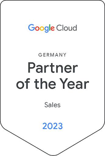 Google Cloud Sales Partner of the Year” Award 2023 Badge
