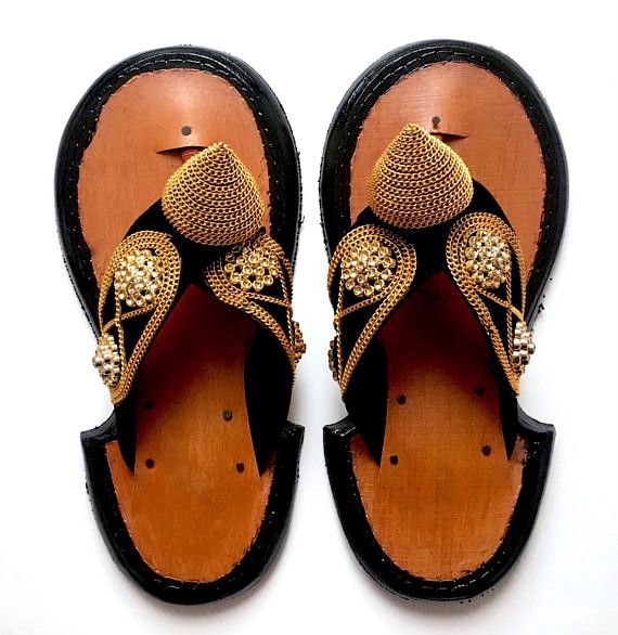 Stylish, comfortable, and full of character, these handcrafted Moroccan-style leather sandals are designed for everyday elegance. Made from genuine leather with intricate embellishments across the straps, they combine traditional craftsmanship with modern comfort. The soft leather molds naturally to your feet, while the sturdy sole ensures durability and all-day wear. The embellished details give each pair a unique look, making them versatile enough for casual outings, vacations, or even special occasions where you want a touch of cultural charm. Material: Genuine leather upper with decorative embellishments, rubber sole
Colors: Natural leather tones with detailed patterns
Includes: 1 pair of sandals
Crafted in Africa These sandals are more than footwear. They are a blend of style, heritage, and craftsmanship made to stand out.