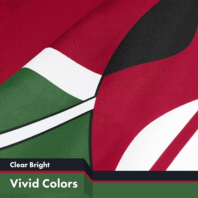 Show your pride with this Kenyan flag , made to represent the nation’s colors and heritage. Crafted from high-quality, durable materials, this flag is designed to last whether displayed at home, in offices, at schools, or during public events and cultural celebrations. The flag features Kenya’s iconic black, red, and green stripes separated by white lines with the traditional Maasai shield and spears in the center. Its vibrant colors remain bright even outdoors, making it suitable for both indoor and outdoor use. Authentic Kenyan national flag design Durable and weather-resistant material Bold red, black, and green stripes with Maasai shield and spears Suitable for indoor and outdoor display Multiple sizes available Perfect for homes, offices, schools, events, and national celebrations