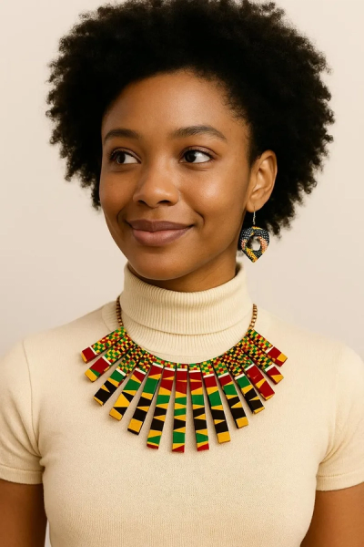 Kente Ankara Necklace