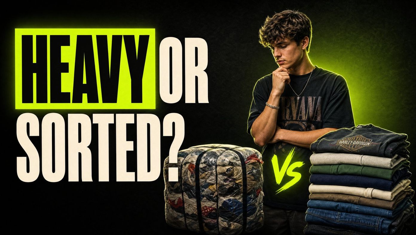 Heavy bales vs sorted clothing: the difference