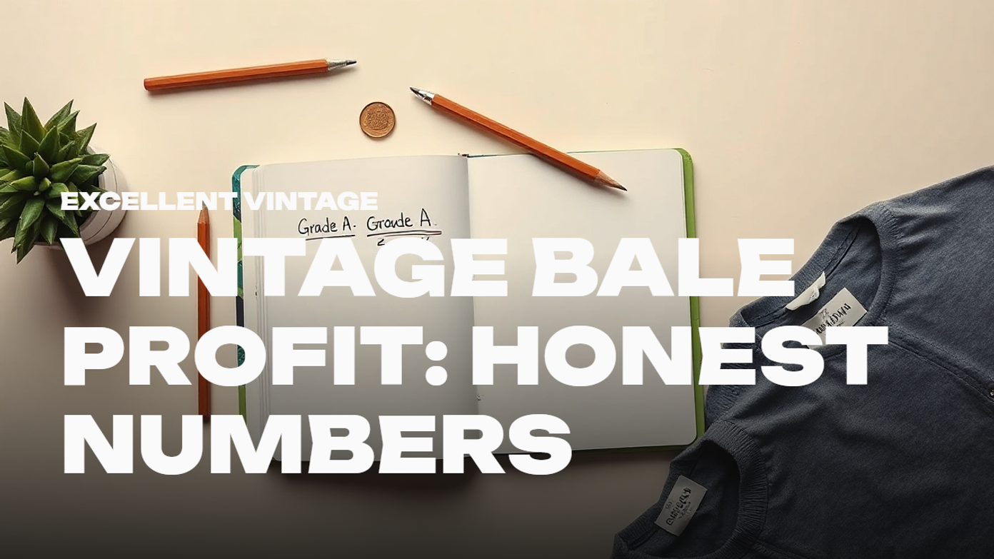 Chart and formula for calculating profit on a vintage clothing bale