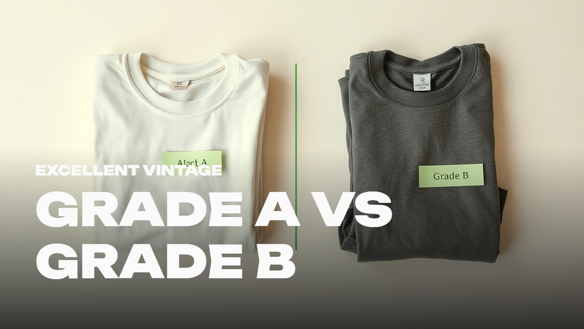 Reseller die vintage kledingstukken sorteert op grade A en B