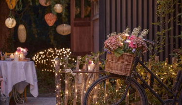 Lights4Fun bike with string lights