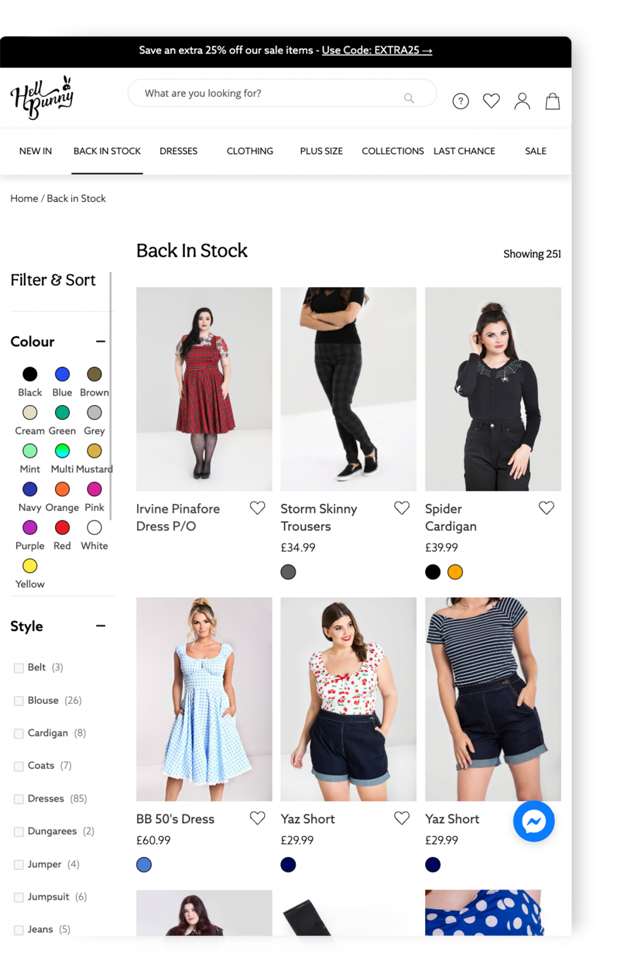 Hell Bunny Product Webpage