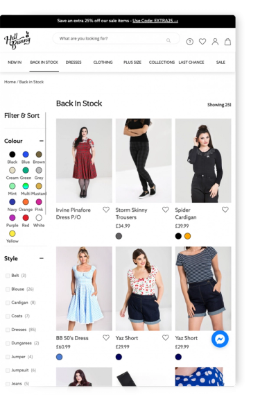 Hell Bunny Product Webpage