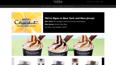 Hotel Chocolat webpage