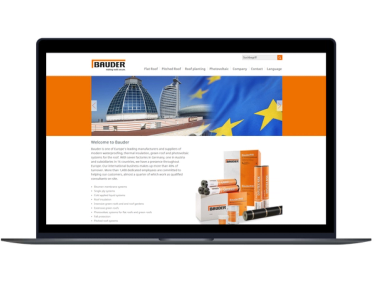 Desktop screenshot of Bauder's home page