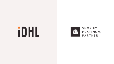 IDHL logo next to Shopify Platinum Partner logo