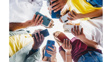 group of people on their phones