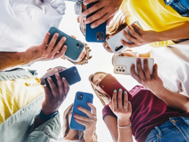 group of people on their phones