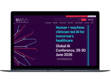 Desktop screenshot of The Royal College of Radiologists home page