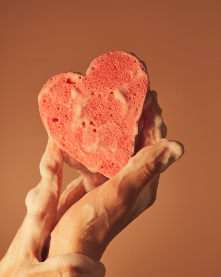Valentines heart sponge
