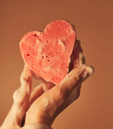 Valentines heart sponge
