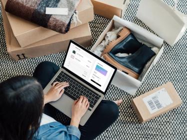Woman shopping online