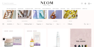 NEOM web page