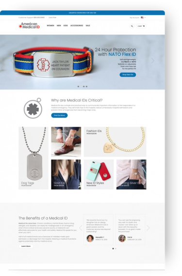 American Medical ID web page