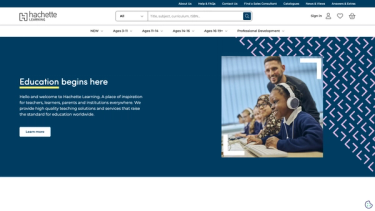 Desktop screenshot of Hachette Learning's homepage