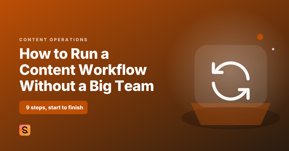How to Run a Content Workflow Without a Big Team, the cover image for Satiara