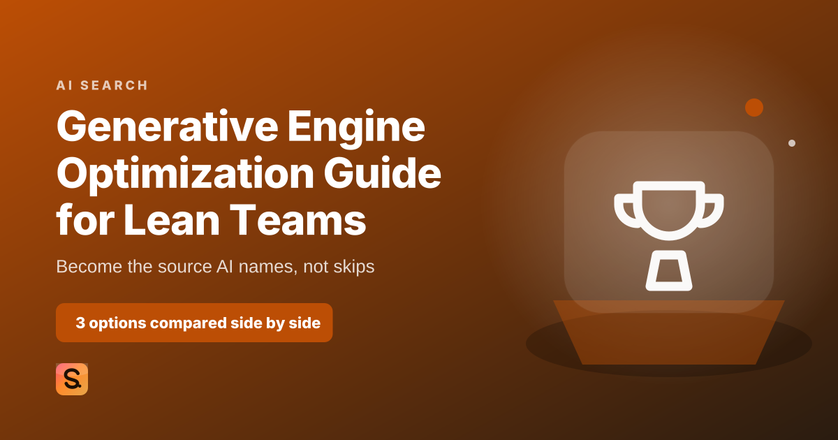 Generative Engine Optimization Guide for Lean Teams, the cover image for Satiara