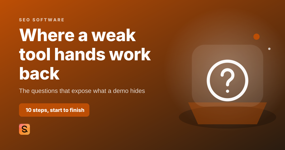 Questions to Ask an SEO Software Vendor Before You Buy, the cover image for Satiara