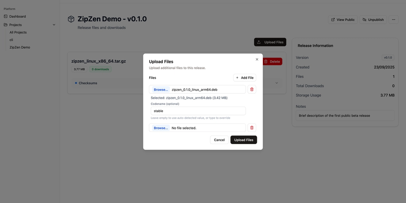Upload File Modal
