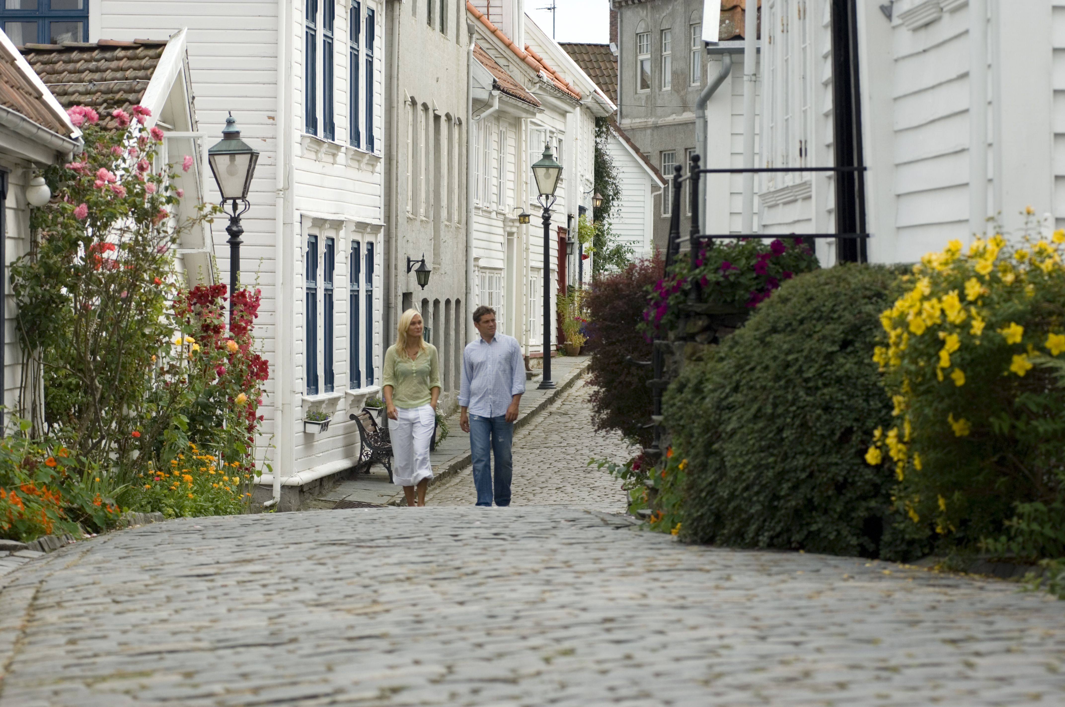 Gamle Stavanger er perfekt for en romantisk spasertur