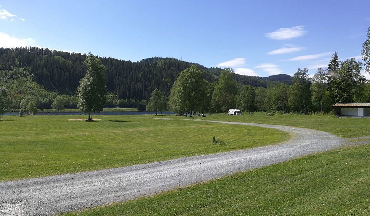 Morgedal Camping med stor området