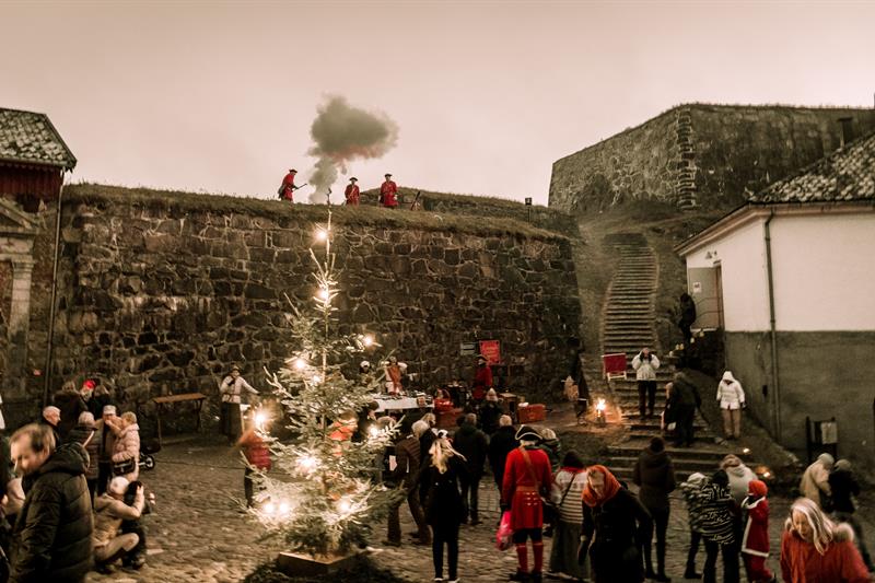 Julemarked på Fredriksten festning