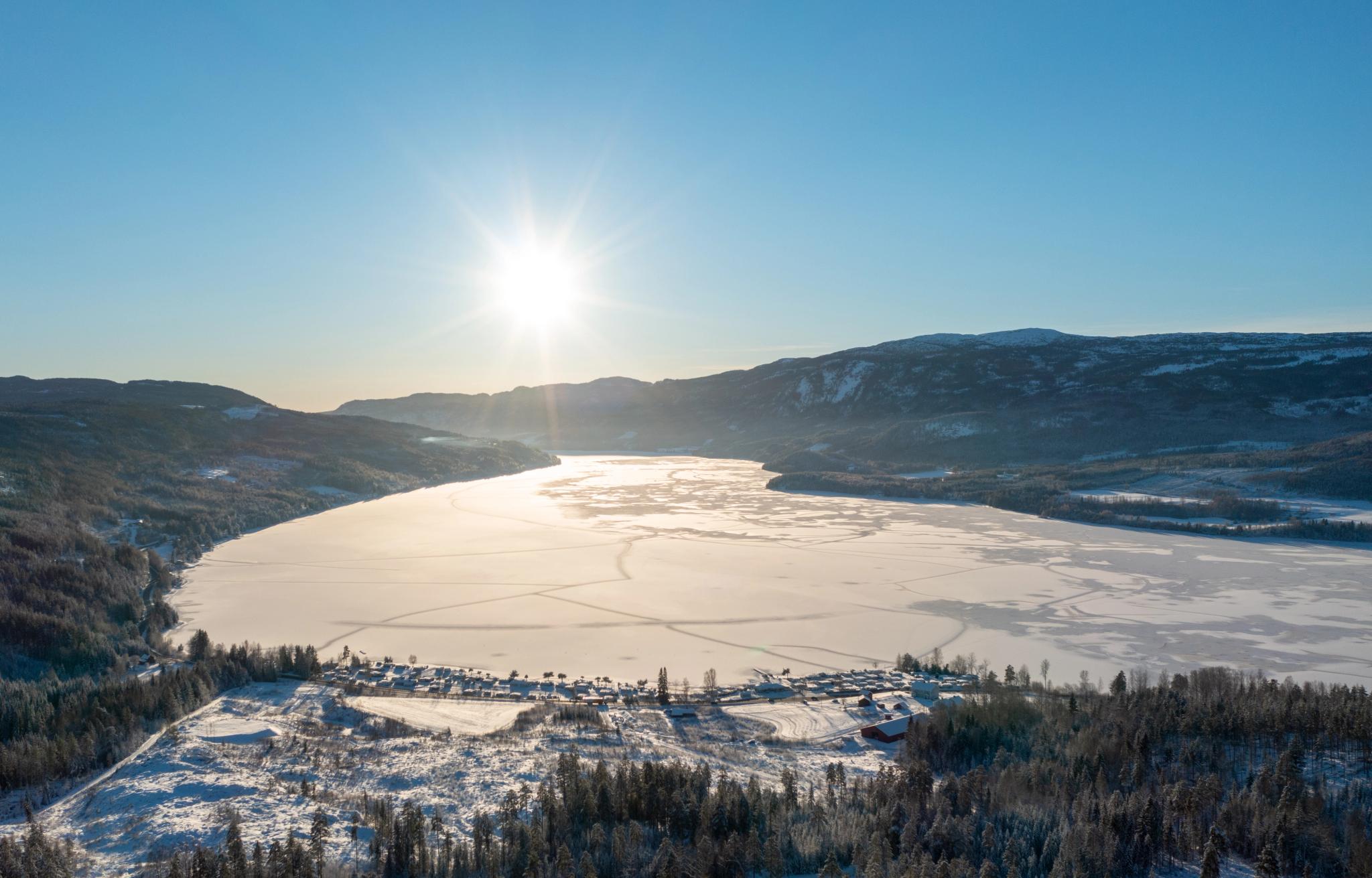 Buttingsrud Camping, Ringerike, winter