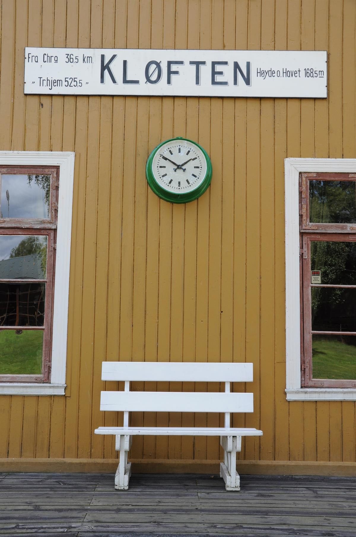 Togstasjonen Kløfta ute på Norsk Jernbanemusuem