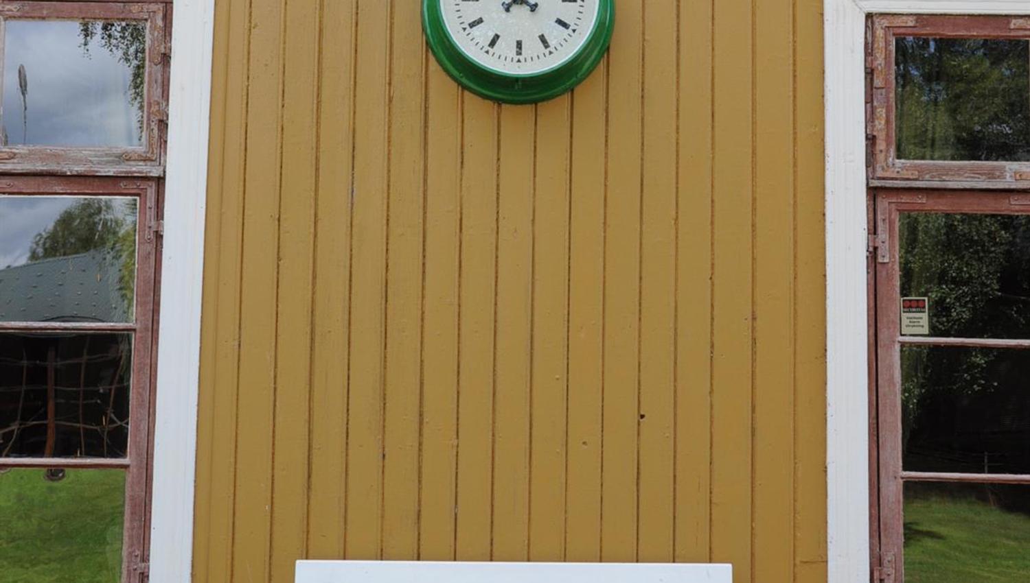 Togstasjonen Kløfta ute på Norsk Jernbanemusuem