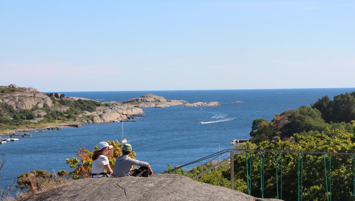 Utsikt utover skjærgården fra Aktiv Fritid