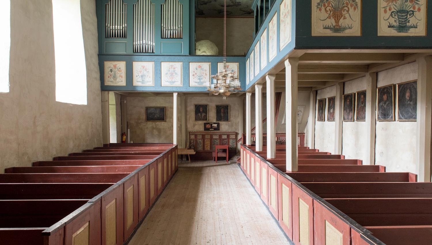 Interiør, Kviteseid gamle steinkyrkje
