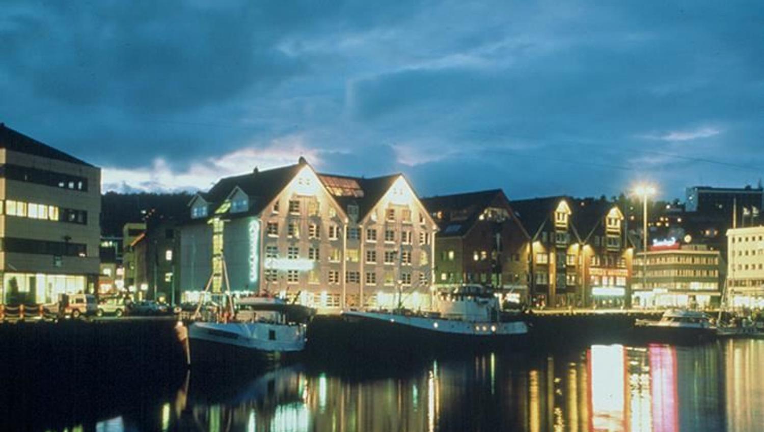 View over hotel from the dock