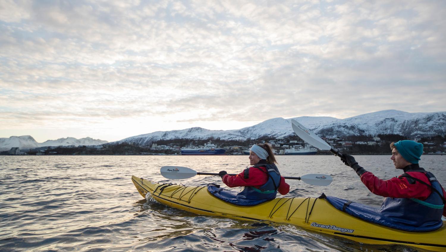 Vinterkajakk med Uteguiden i Ålesund.