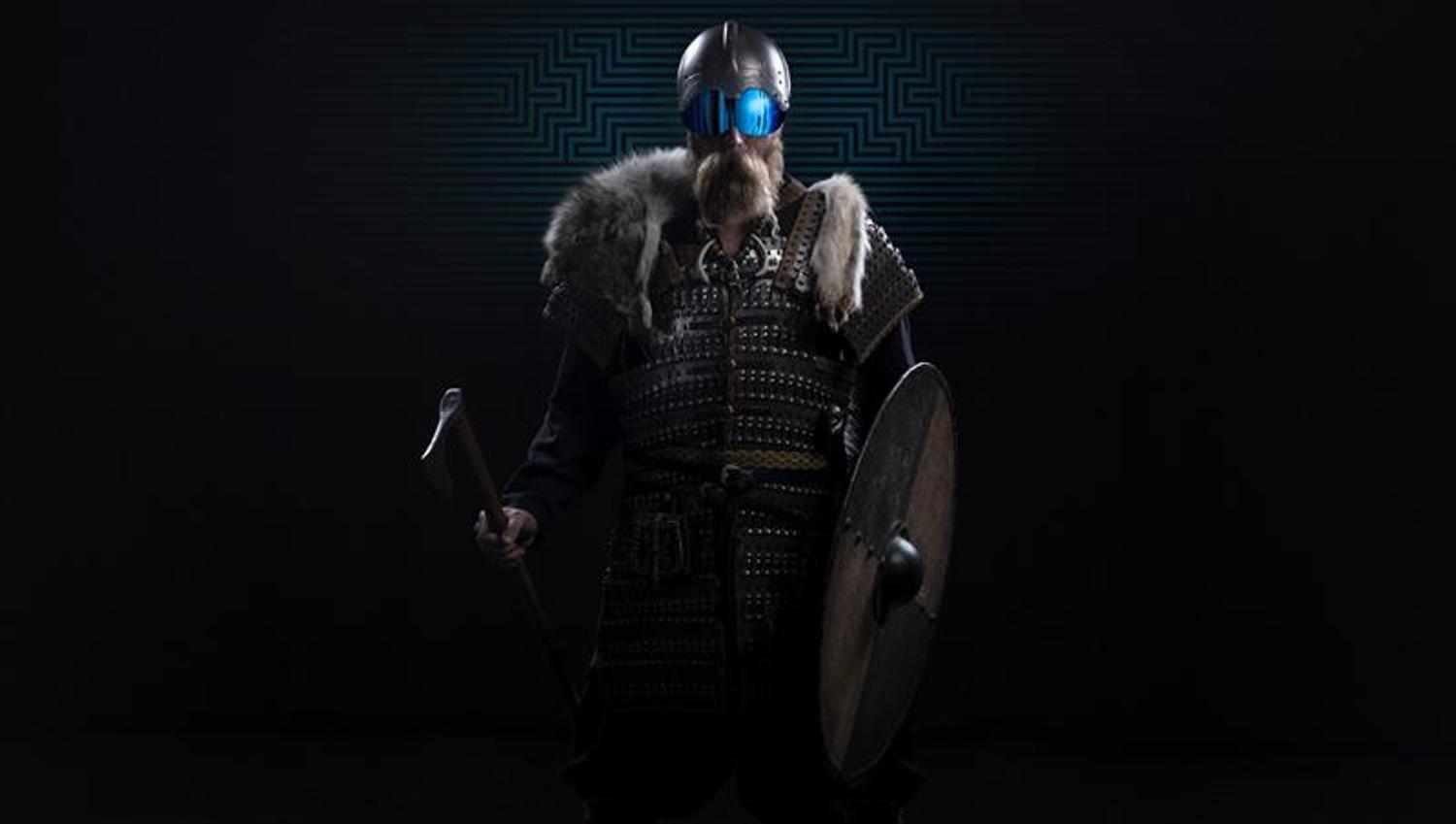 Man in a viking costume