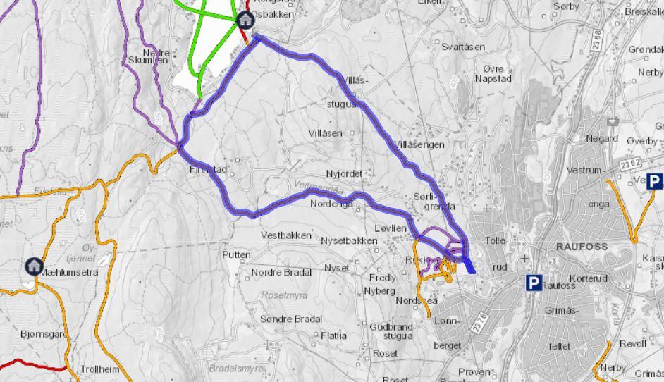 Lett skitur fra Raufoss