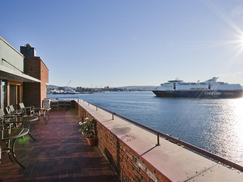 Fergen på innseiling i Oslo havn.