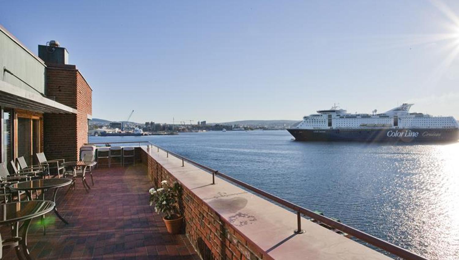 Fergen på innseiling i Oslo havn.