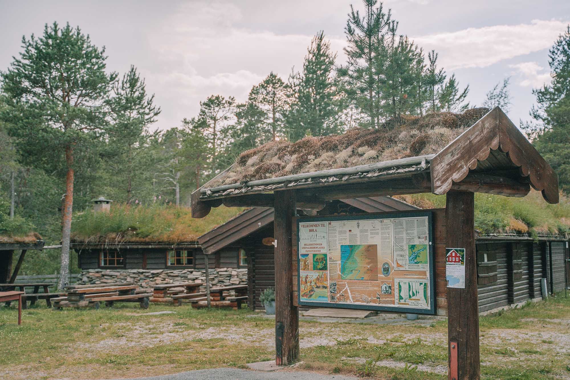 Infotavle ved Bøla kafe
