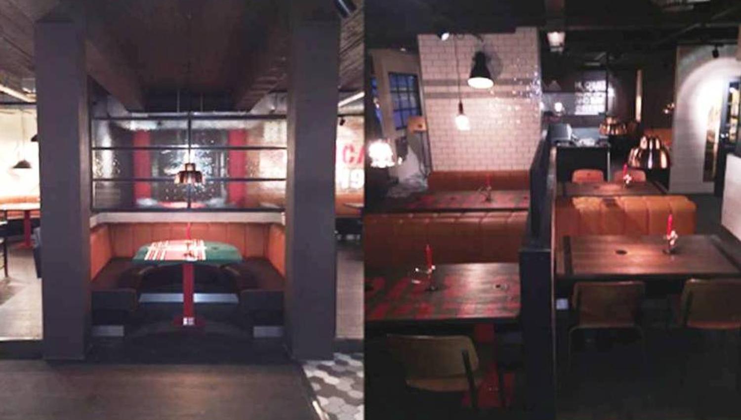 Inside the restaurant