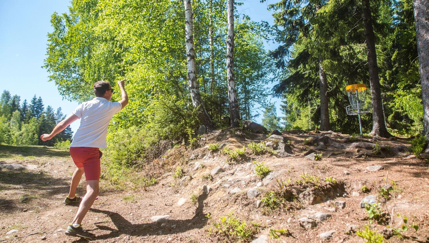 Frisbeegolf i Gjøvik - vrien putt